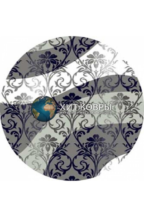 Российский ковер Mega Carving 268 Серый круг